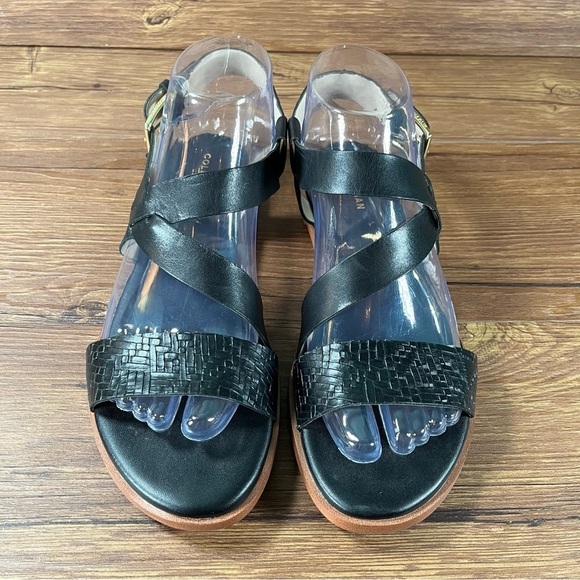 Cole Haan Findra Black Leather Strappy Sandals Women’s Size 7 Shoes - Picture 7 of 11